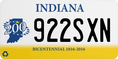 IN license plate 922SXN