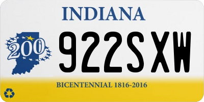 IN license plate 922SXW