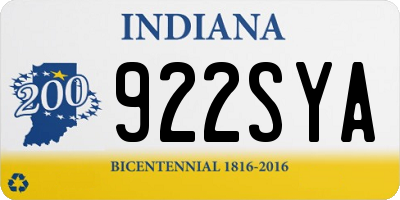 IN license plate 922SYA