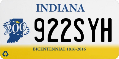 IN license plate 922SYH