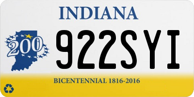 IN license plate 922SYI