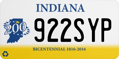IN license plate 922SYP