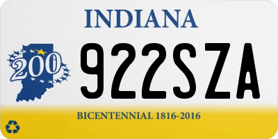 IN license plate 922SZA