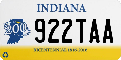 IN license plate 922TAA