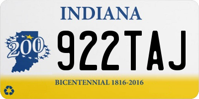 IN license plate 922TAJ