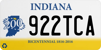 IN license plate 922TCA