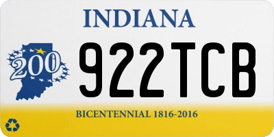 IN license plate 922TCB