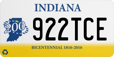 IN license plate 922TCE