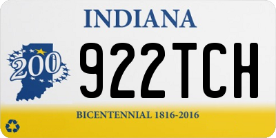IN license plate 922TCH