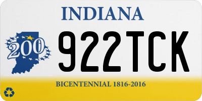 IN license plate 922TCK