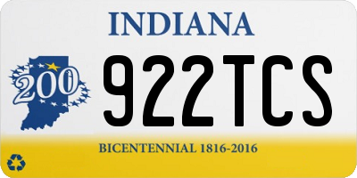 IN license plate 922TCS