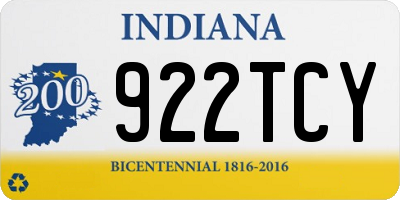 IN license plate 922TCY