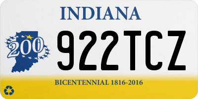 IN license plate 922TCZ