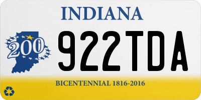 IN license plate 922TDA