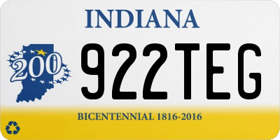 IN license plate 922TEG