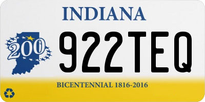 IN license plate 922TEQ