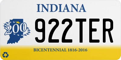 IN license plate 922TER