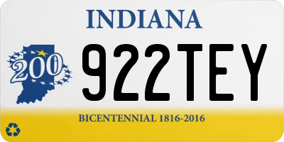 IN license plate 922TEY