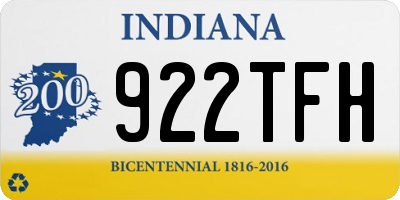 IN license plate 922TFH
