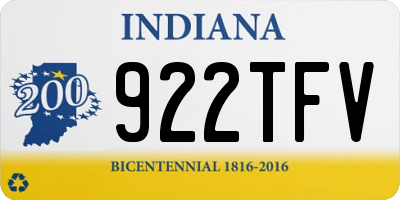 IN license plate 922TFV