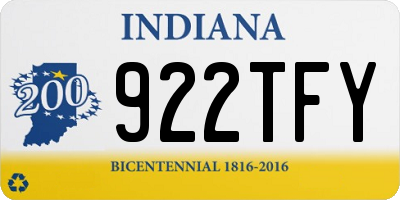 IN license plate 922TFY