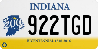 IN license plate 922TGD