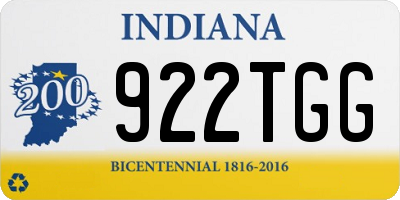 IN license plate 922TGG