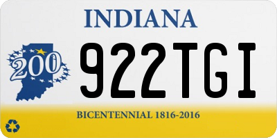 IN license plate 922TGI