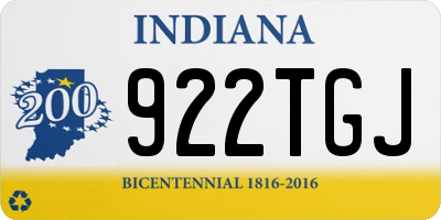IN license plate 922TGJ