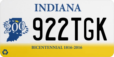 IN license plate 922TGK