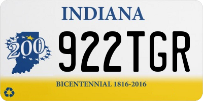 IN license plate 922TGR