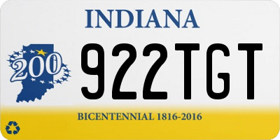 IN license plate 922TGT