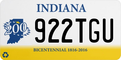 IN license plate 922TGU