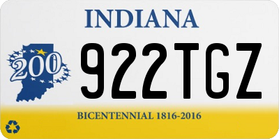 IN license plate 922TGZ