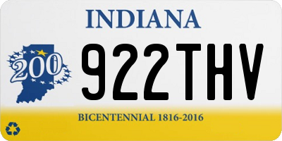 IN license plate 922THV