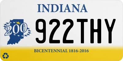 IN license plate 922THY