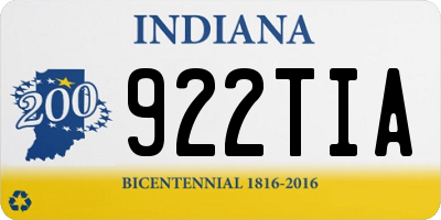 IN license plate 922TIA