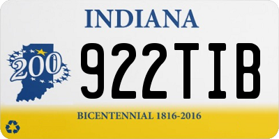 IN license plate 922TIB