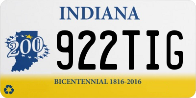 IN license plate 922TIG