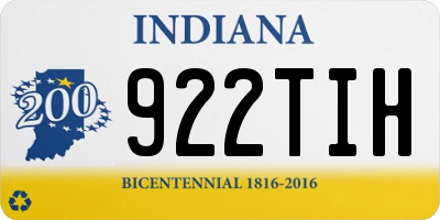 IN license plate 922TIH
