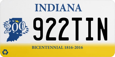 IN license plate 922TIN