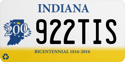 IN license plate 922TIS