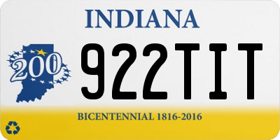 IN license plate 922TIT
