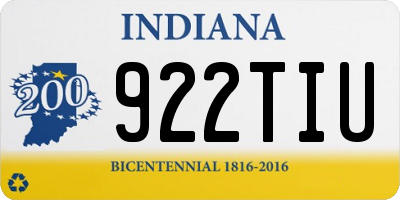 IN license plate 922TIU