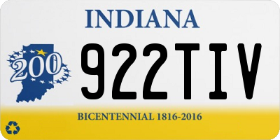 IN license plate 922TIV