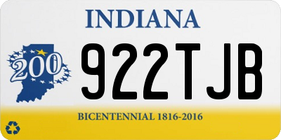 IN license plate 922TJB