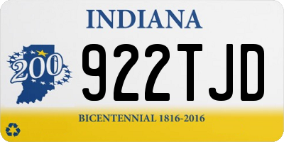 IN license plate 922TJD
