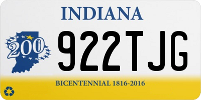 IN license plate 922TJG