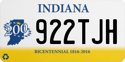 IN license plate 922TJH
