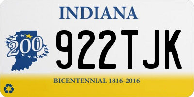 IN license plate 922TJK